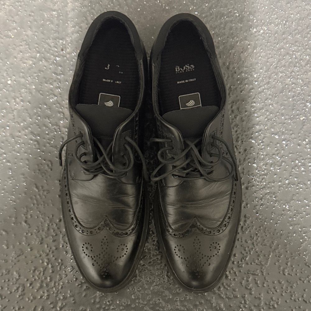 BOSS Travel Men's Classic Black Oxfords